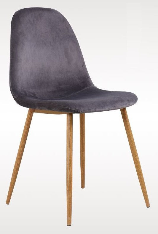 Morgan 4 Grey Velvet Side Chairs