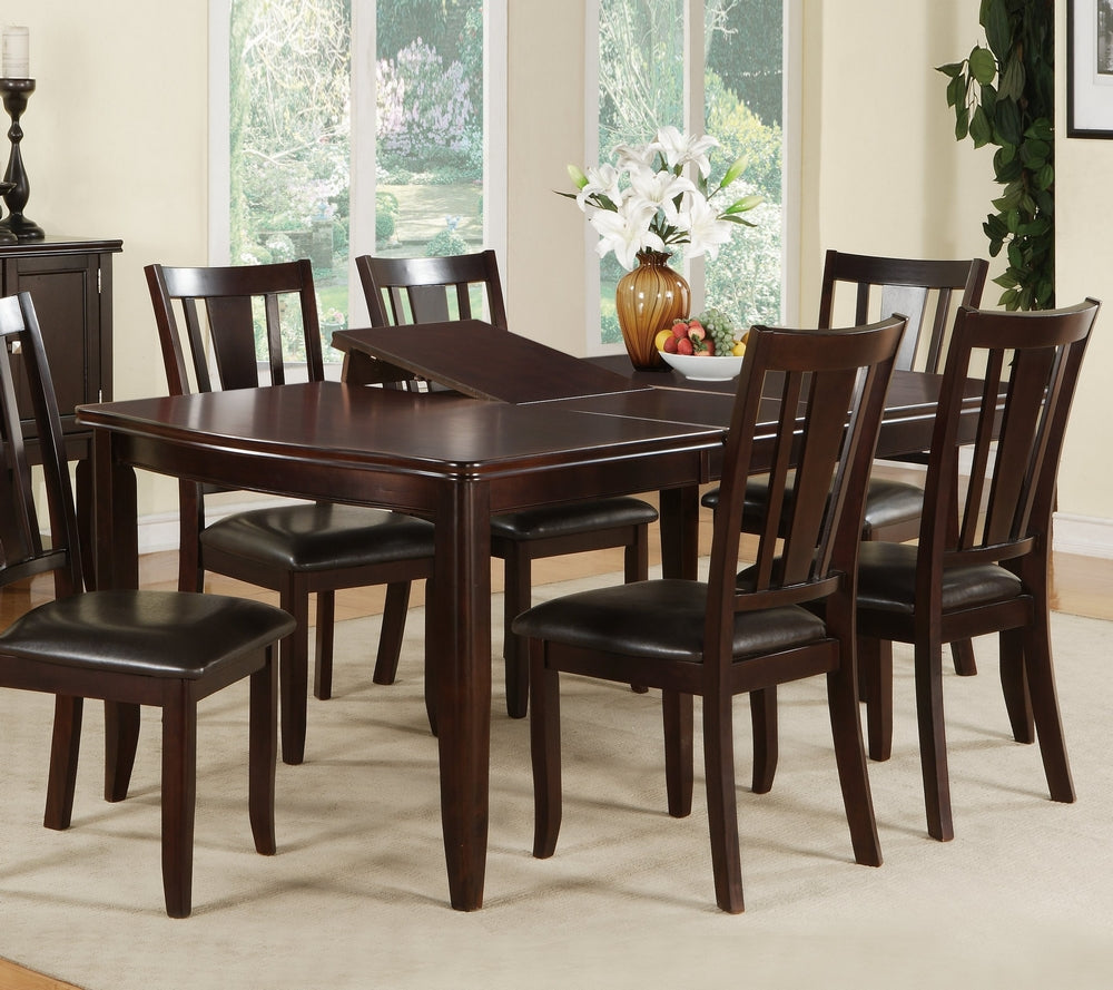 Morgane Dark Rosy Brown Rubberwood Extendable Dining Table