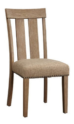 Nathaniel 2 Maple Wood/Fabric Side Chairs