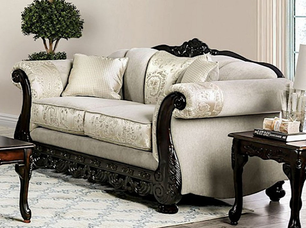 Newdale Ivory Chenille Loveseat