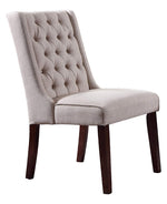 Newport 2 Beige Linen/Wood Side Chairs