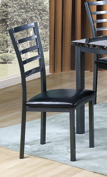 Ofelia 4 Black Wood Fully Welded Side Chairs