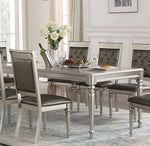 Raimonda Silver Wood Extendable Dining Table