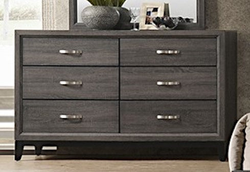 Rickie Brown Wood 6-Drawer Dresser