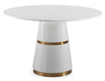 Rosa White Wood Round Dining Table