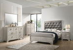 Salford 5-Pc Charcoal Grey/Metallic Sterling Queen Bedroom Set