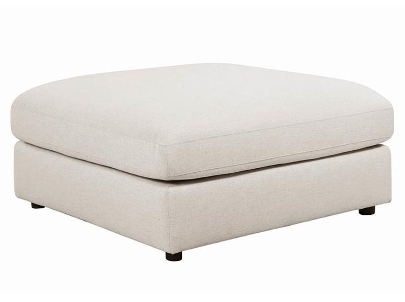 Serene Beige Linen Blend Ottoman