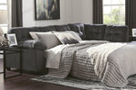 Accrington 2-Pc Granite Fabric RAF Sectional Sofa with Sleeper