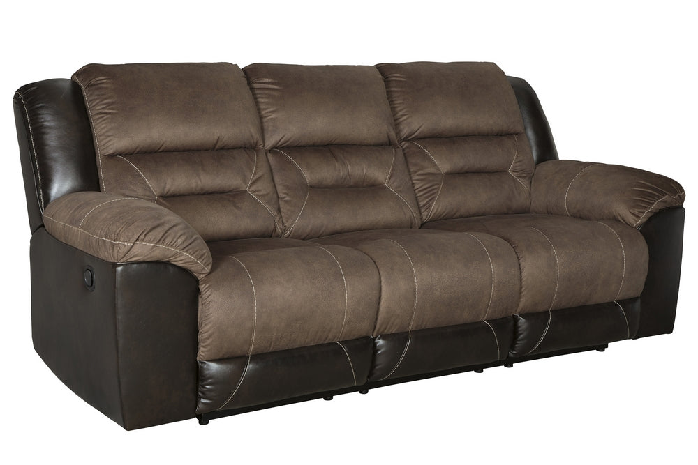 Earhart Chestnut Manual Recliner Sofa (Oversized)