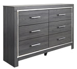 Lodanna Gray Wood 6-Drawer Dresser