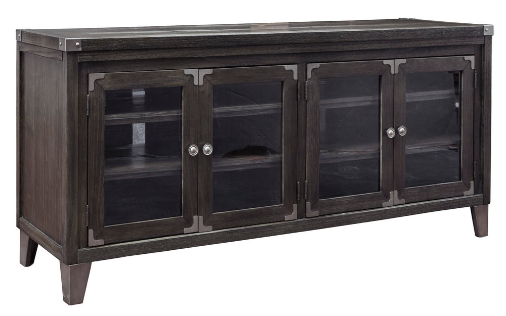 Todoe Gray Wood Extra Large TV Stand