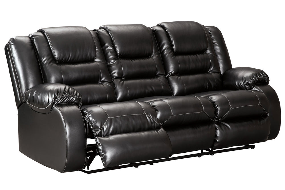 Vacherie Black Manual Recliner Sofa