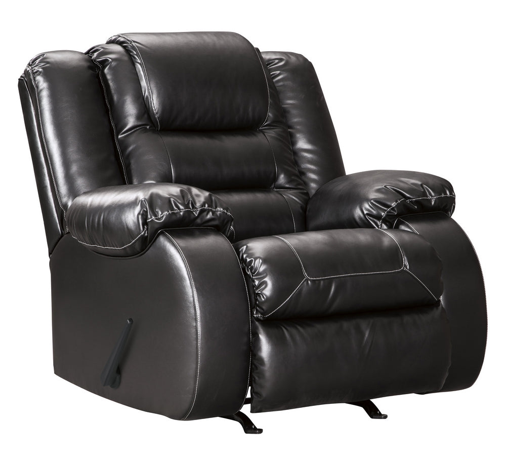 Vacherie Black Manual Rocker Recliner