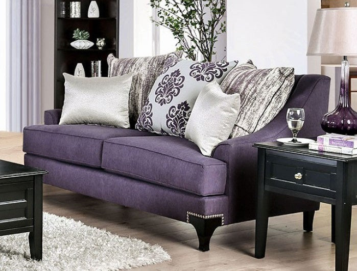 Sisseton Purple Chenille Loveseat