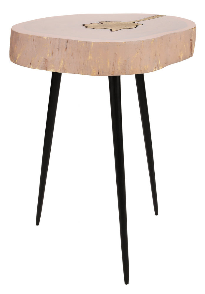 Timber Pink Wood/Metal Side Table