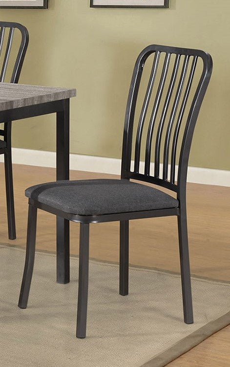 Urbana 4 Gray Metal/Fabric Side Chairs