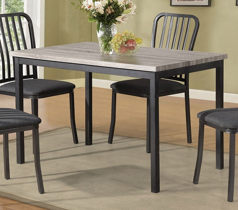 Urbana Gray Wood/Metal Rectangular Dining Table