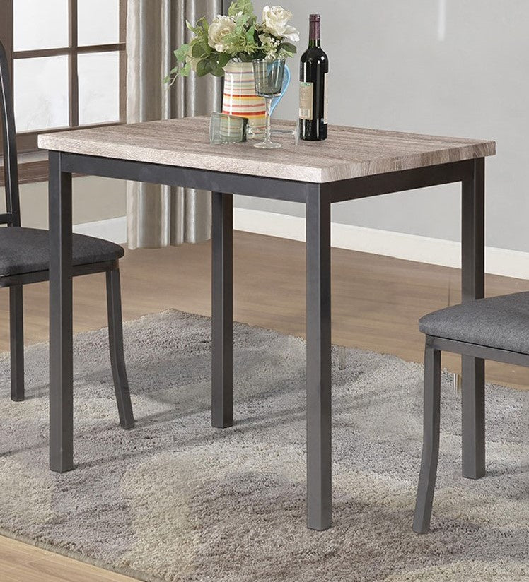 Urbana Gray Wood/Metal Rectangular Dining Table