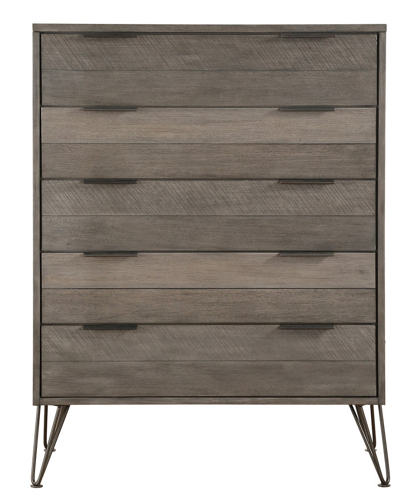 Urbanite 3-Tone Gray Wood 5-Drawer Chest