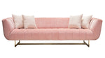 Venus Blush Pink Velvet Tufted Sofa (Oversized)