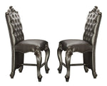 Versailles 2 Silver PU Leather Counter Height Chairs