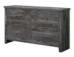 Vidalia Rustic Gray Oak Wood 6-Drawer Dresser