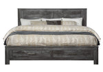 Vidalia Rustic Gray Oak Wood King Bed with Storage