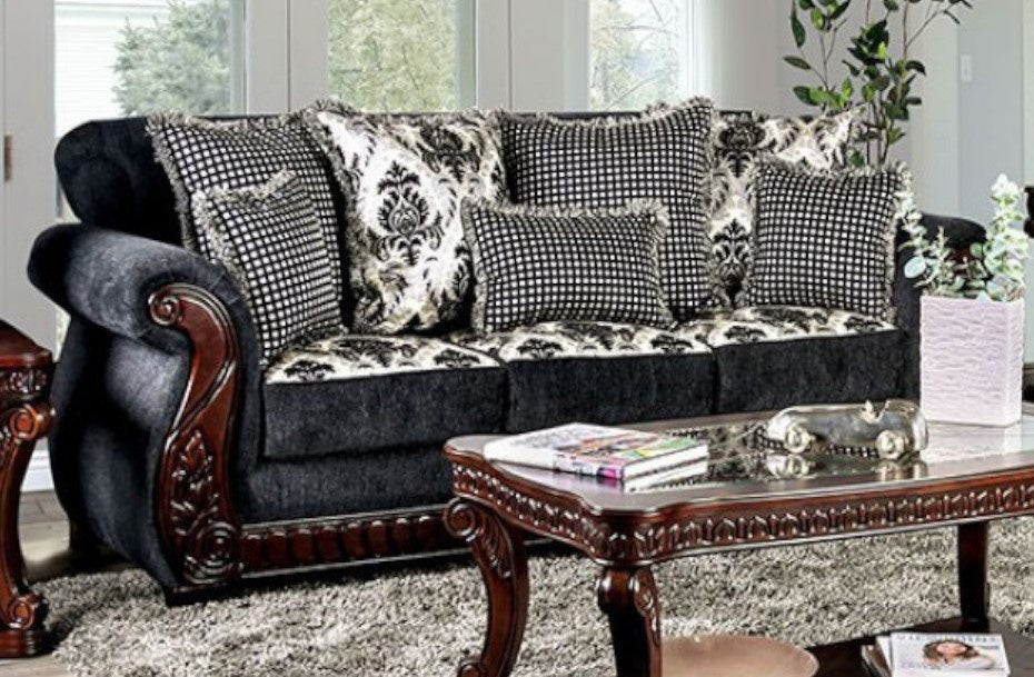Whitland Gray Chenille Sofa (Oversized)