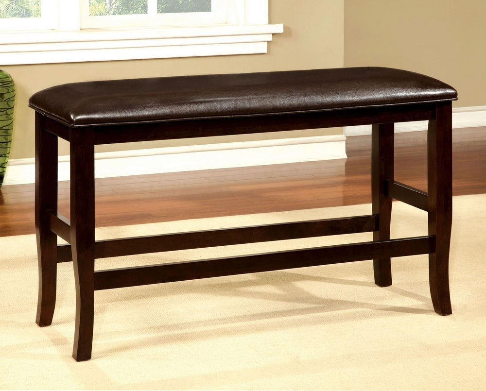 Woodside Espresso Finish Counter Height Bench