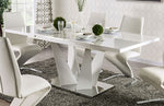 Zain White Metal Extendable Dining Table