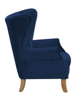 Adonis Navy Blue Velvet Button Tufted Accent Chair