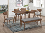 Alfredo Natural Walnut Wood Extendable Dining Table