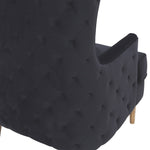 Alina Black Velvet Tall Back Accent Chair