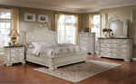 Angie Antique White King Bed (Oversized)