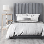 Arabelle Grey Velvet Queen Platform Bed