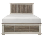 Arcadia White & Weathered Gray Wood Cal King Bed