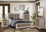 Arcadia White & Weathered Gray Wood 6-Drawer Dresser