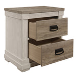 Arcadia White & Weathered Gray Wood Nightstand