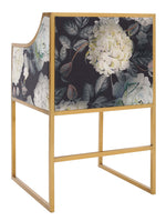 Atara Multi Velvet/Gold Metal Arm Chair