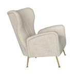 Ava Sand Linen Fabric Tufted Chair