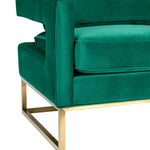 Avery Green Velvet Accent Chair