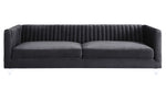 Aviator Grey Velvet 2-Seat Sofa (Oversized)