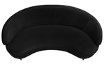 Baila Contemporary Black Velvet Sofa (Oversized)