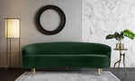 Baila Contemporary Green Velvet Sofa (Oversized)