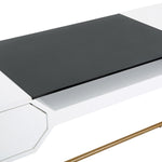 Bajo White Lacquer Wood Desk