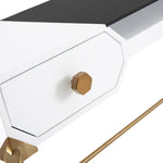 Bajo White Lacquer Wood Desk