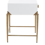 Bajo White Lacquer Wood Side Table