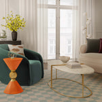 Balhi Orange/Gold Metal Side Table