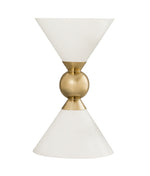 Balhi White/Gold Metal Side Table