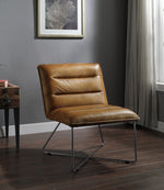 Balrog Saddle Brown Top Grain Leather Accent Chair